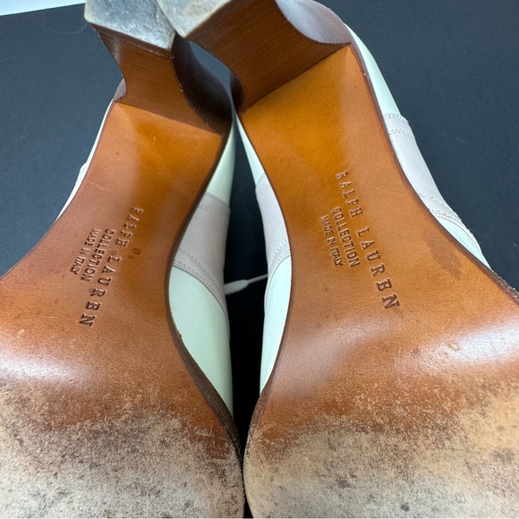 RALPH LAUREN COLLECTION 2005 derby lace tie heels, made in Italy, size 10 - Picture 15 of 16